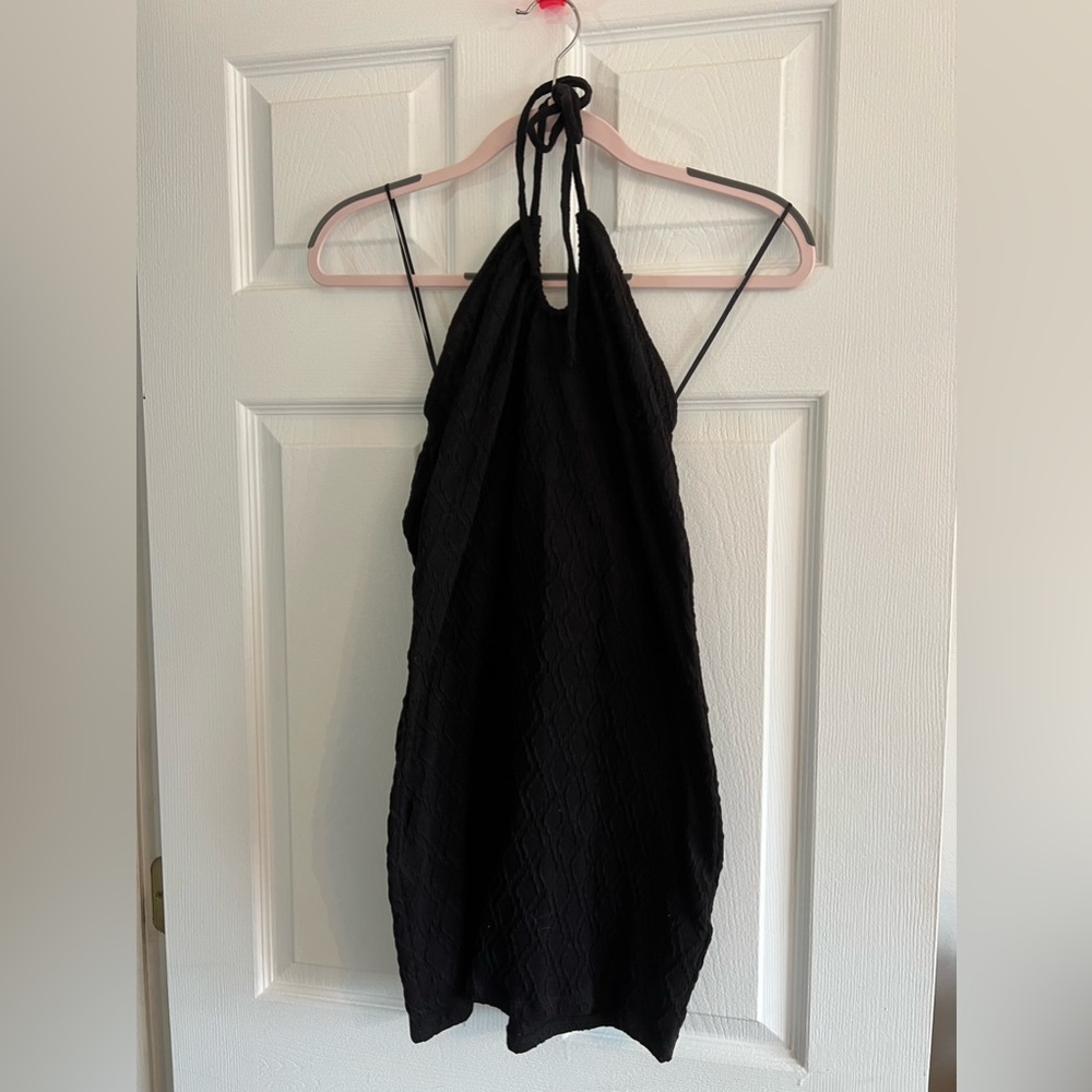 Halter Neck Dress - black